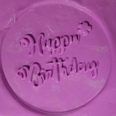 China Happy Birthday Disposable Fondant Stamper or Cookie Stamp, Mother's Day Father's Day Embossing Stamp for sale