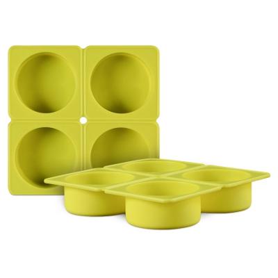 China 4 Cavity Cylinder Round Shape Disposable DIY Custom Silicone Soap Molds for sale