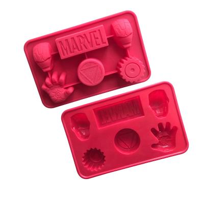 China Disposable Ice Cube Tray Baking Chocolate Molds Marvel Iron Man S Silicon Mold for sale