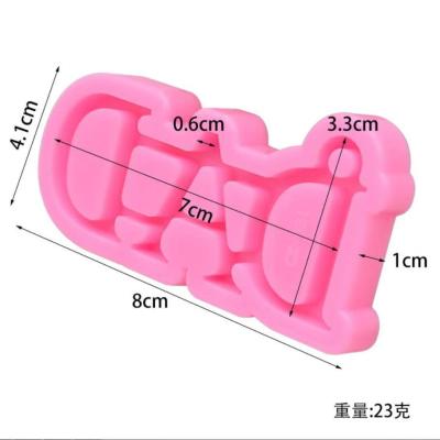 China Disposable Resin Mold Mom Dad's Day Father's Word Mom Silicone Chain Mold for sale