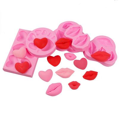 China Love Disposable Chocolate Candy Heart Baking Molds for Valentine's Day Chocolate, Fondant, Silicone Mini Heart Shaped Molds for sale