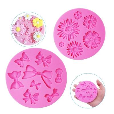 China DIY 6 Cavity Flower Mold Silicone Butterfly Mold Disposable Silicone Mold for sale