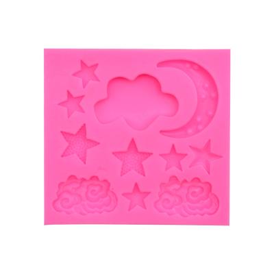 China 9 Moons 3 Star Disposable Cloudy Silicone Mold Resin Mold Customized Silicone Casting Mold for sale