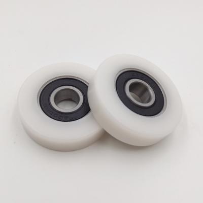 China Plastic coated bearings with PU for pulley bearing for sale