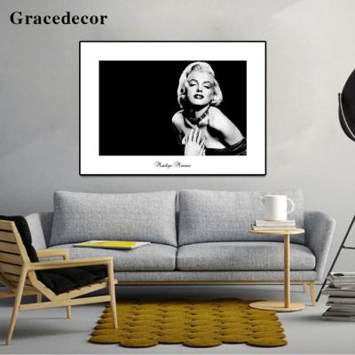 China Marilyn Monroe Oil Crystal Painting sexy famous black and white environment friendly for sale