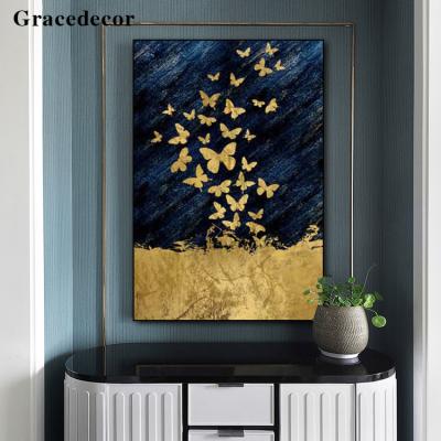 China Environmentally Friendly Graceful Art Painting Abstract Butterfly Glass Painting for sale