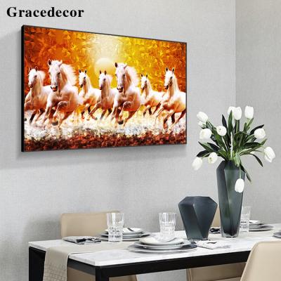 China Original Modern Decorative Painting Art Running Horses Modern Painting for sale