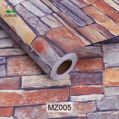 China Hot Selling Traditional 3d Brick Wall Paper Stone 3D Wallpaper For Home Decoration for sale