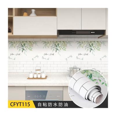 China Aluminum Foil Modern Kitchen Wallpaper Stove Oil Proof Adhesive Sticker For Kitchen for sale