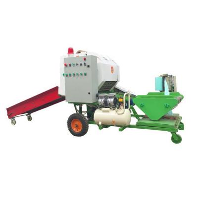 China Hay Rice Wheat Straw Grass 50-60Pcs/h Bale 50-60Pcs/h Bale Hay Rice Wheat Straw Grass Corn Silage Packing Machine Silage Baler and Silage Packing Machine 2 Parts Unit Bale for sale