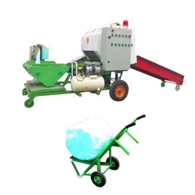 China Mini Round Hay Balers Baler Hay Rice Wheat Straw Grass Corn Silage Packing Machine For Sale for sale