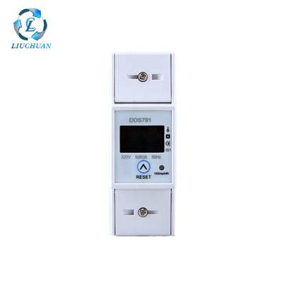 China PC Single Phase Din Rail Digital Electric KWH Energy Meter for sale