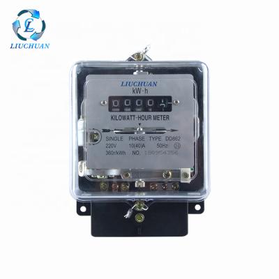 China Transparent And Anti-UV PC Single Phase Watt Electromechanical Power Meter for sale