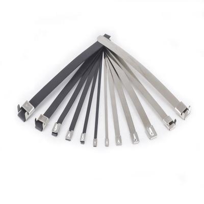 China Packaging Cables Stainless Steel Marine Grade Metal Cable Ties 4.6x300mm for sale