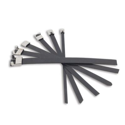 China Bundling Cables PVC Coated L Loop Stainless Steel Galvanized Cable Tie for sale