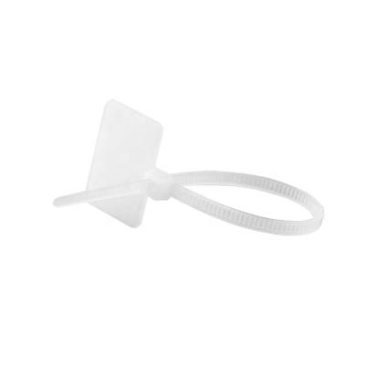 China Heat-Flame Retardant Off Marker Zip Cable Ties White Barcode for sale