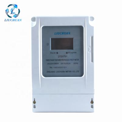 China Electricity card 3x230v400v prepaid 3phase 4wire DTSY791 energy meter for sale