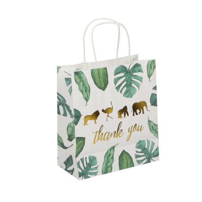 China Disposable Custom Disposable Kraft Paper Shopping Bags With Your Own Logo for sale