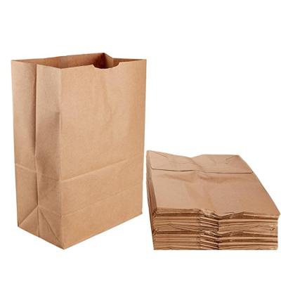 China Custom Recycled Materials Greaseproof Kraft Paper Packaging Fast Food Paper Bags With Your Own Logo for sale