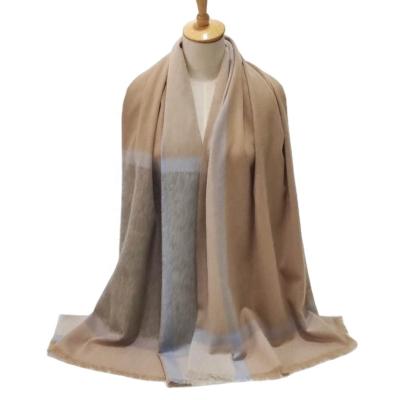 China Large Long Size Ladies Camel Warm Shawls for sale