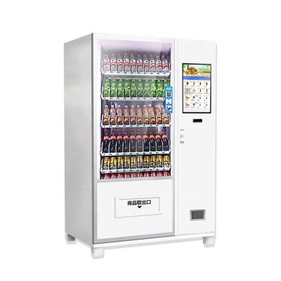 China 0.8-1.2mm Galvanized Sheet Vending Machine For Foods And Drinks Touch Screen Snacks Sample Cabinet Unsold Container Locker for sale