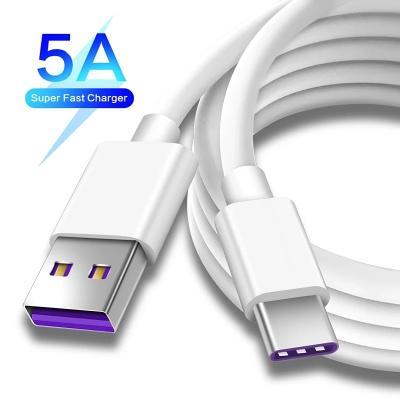 China Mobile Phone 1m 2M USB Type C Cable 5A Quick Charge 3.0  For Huawei Samsung Note 9 USB-C Wire Fast Charging Cord Charger Usb c Type-c Data for sale