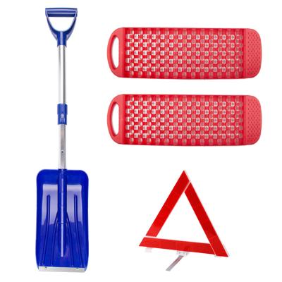 China Deep Mat Safety Traction Car Emergency Kit Winter Car Emergency Kit Groove Triangle Portable Warning Kit For Emergency Car Roadside for sale