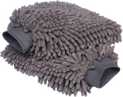 China Scratch Free Lint Free Cleaning Towels Washing Tools Chenille Microfiber Car Wash Glove For Washing Vehicles for sale