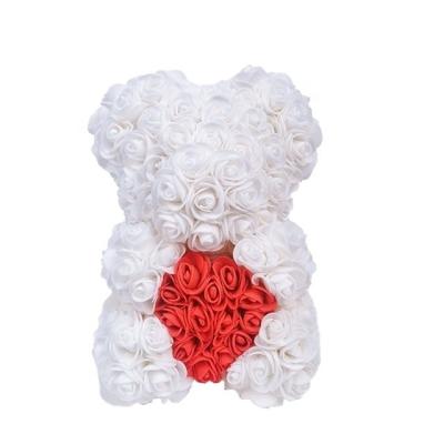 China Good Quality Ammy Valentine's Day Send Girlfriend Artificial Foam Rose Bear For Gifts Flower Bear With Gift Box for sale