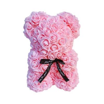 China Good Quality Handmade Ammy Foam Lovely Rose Bear Gift 25cm Valentines Day for sale