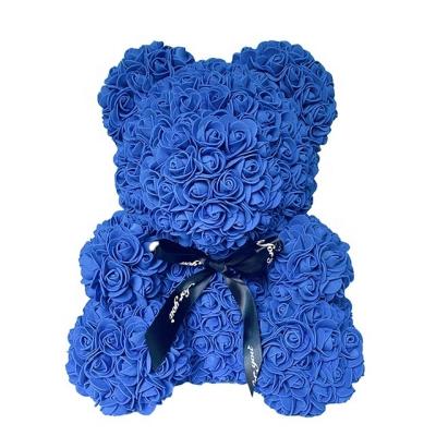 China 2021 Ammy's Gift 40cm Pure Color Teddy Bear Rose Bear Flower Good Quality Best You Can Choose Rose Bear for sale