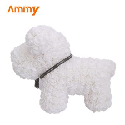 China 2021 Good quality hot sale Ammy valentine's day gift artificial flower decoration foam rose dog for women for sale