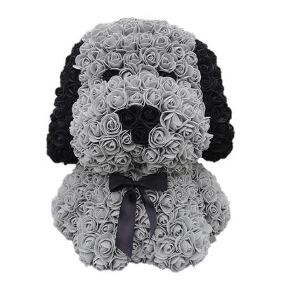 China Weddings Decoration Ammy Factory Direct Sales Gift Artificial Flower Rose Dog For Lover And Girlfriend for sale