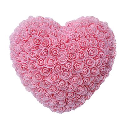 China Wholesale 25/35cm 25/35cm Pe Foam Rose Flower Heart Shaped Preserved Weddings Decoration Ammy 2021 for sale