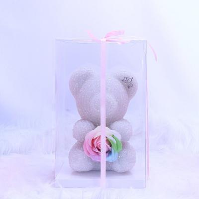 China Valentine's Day Ammy Gifts Rose Rose Bear 22cm Design Flower Bouquet Teddy Bear Mother's Day Soap Gifts 2021 New Modern for sale