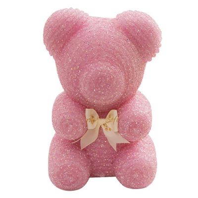 China Ammy 2021 New Style Weddings Decoration Handmade Diy Crystal Bear For Christmas Valentine's Day Wedding PVC Box for sale