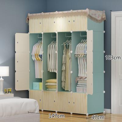 China (Size) 2021 New Trending Wholesale Non-woven Cloth Closet Storage Bedroom Furniture Adjustable Wardrobe for sale