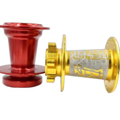 China Kunyuan Brass Rear Hub Kunyuan Copper Wheel Electric Motor Gear Disc Rainbow Anodized Solid With Disc Brake Front Bicycle Hub for sale