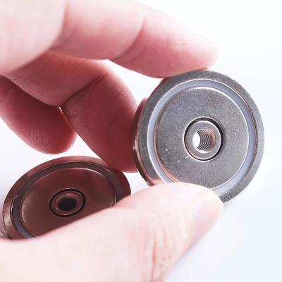 China Industrial Epoxy Threaded Rod Magnet Eye ndfeb Milled Pot Magnet for sale