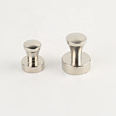 China Industrial Fast Shipping D12x16mm Magnet Stainless Steel Silver Color Magnetic Push Pins for sale