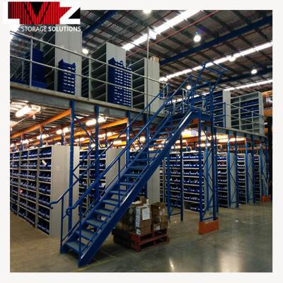 China Free Standing Modular Corrosion Protection Warehouse Mezzanine Floor Kits With Stair And Elevator for sale