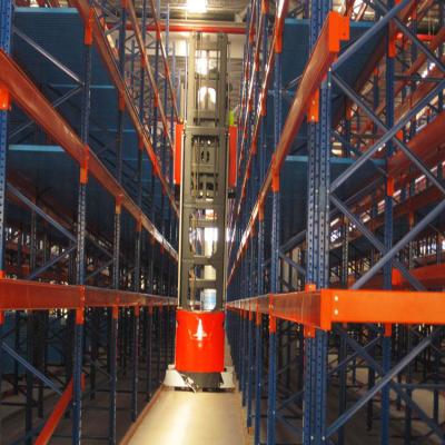 China Custom Corrosion Protection Warehouse Automatic Selective Pallet Rack Stacking Very Narrow Aisle Rack System for sale