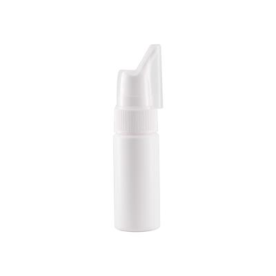 China 50ml Medicine Empty HDPE Spray Bottle White Plastic Nasal Spray Pump Bottle With Cap for sale