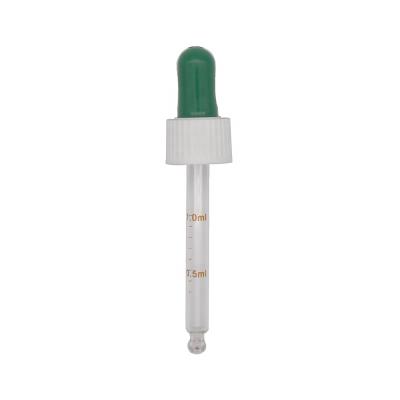 China Non Spill 18mm Reg Glass Dropper 20mm With Glass Pipette And Rubber Teat for sale