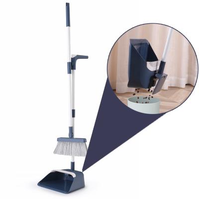 China Trash can be removed from behind dustpan low price portable design soft magic export sweep foldable multifunctional scraping broom for sale