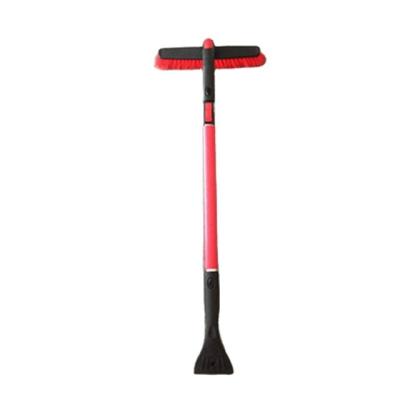 China ABS Fabric PET Plastic Bristle Short Handle EVA Handle Snow Brush With Ice Scraper for sale