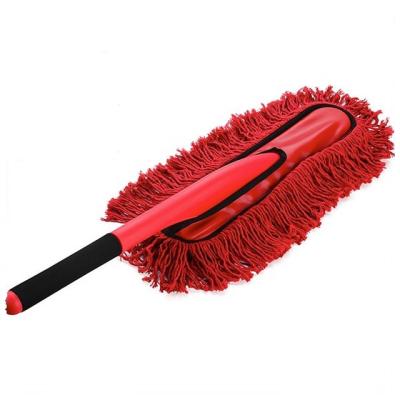 China Hot Selling Cotton Manufacturing Handle EVA Sleeve Washable Microfiber Car Cleaner Brush Plastic Cloth for sale