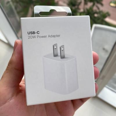 China PD Fast Charging Hot Selling For iPhone Charger 20W USB C Power Adapter US EU UK AU Plug 20W PD Charger with Charger Cable For iphone for sale