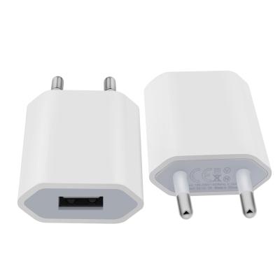 China Safe Conveient High Quality For iPhone Charger 5W Single USB Power Adapter US EU UK Plug Travel Adapter with Charger Cable For iPhone for sale