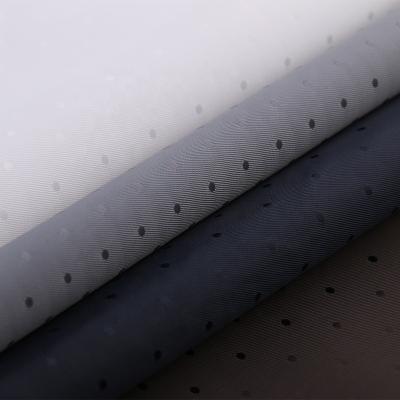 China Cheap 100% Polyester Stretch Fancy Classic Dot Pattern Striping Fabric For Jacket for sale